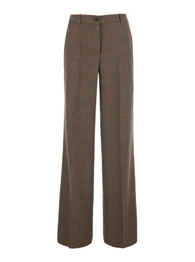 P.a.r.o.s.h P. A.r. O.s. H. Wool-blend Striped Pants For Women In Brown