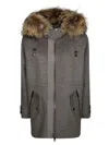 P.a.r.o.s.h Padded Cloth Parka In Gray