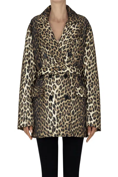 P.a.r.o.s.h Padded Double-breasted Jacket In Beige