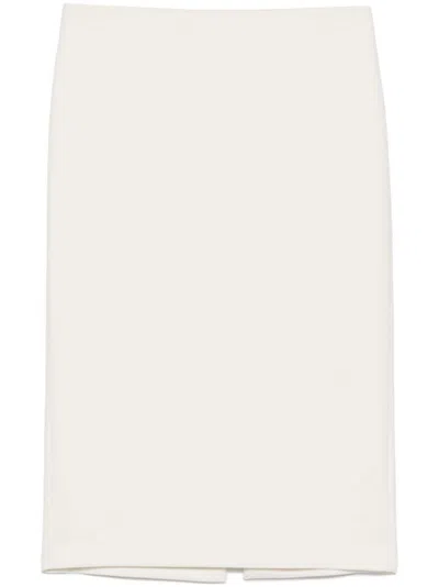 P.a.r.o.s.h Paffuto Midi Skirt In White