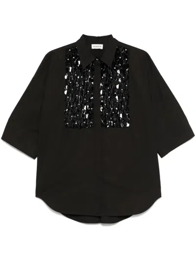 P.a.r.o.s.h Paillette-embellished Shirt In 黑色