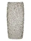 P.a.r.o.s.h Knee-length Skirt Embellished Sequins Textured Surface In Grey