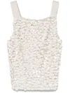P.a.r.o.s.h Paillette-embellished Top In Neutrals