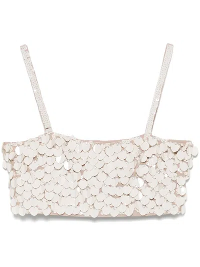 P.A.R.O.S.H PAILLETTE-EMBELLISHED TOP