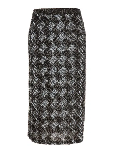 P.a.r.o.s.h Paillettes Skirt In Multi