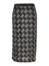 P.a.r.o.s.h Diamond-pattern Sequinned Skirt In Multi