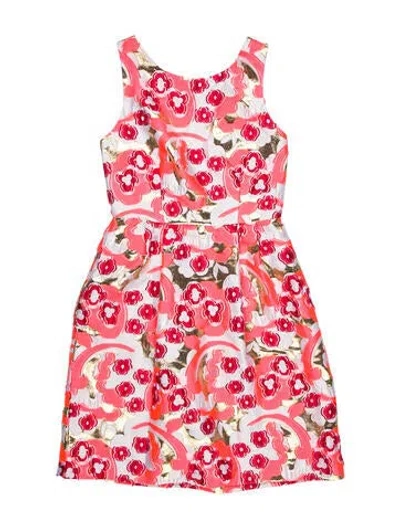 Pre-owned P.a.r.o.s.h Paisley Print Knee-length Dress In Orange