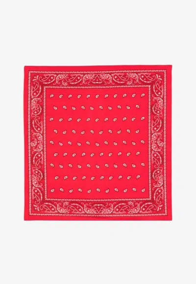 P.a.r.o.s.h Paisley Silk Bandana In Red