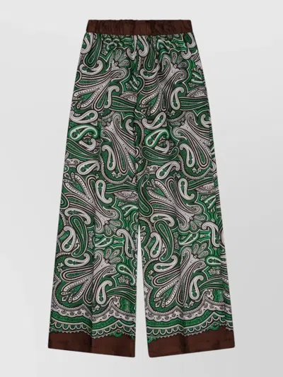 P.a.r.o.s.h Paisley Trim Wide Leg Lounge Pants