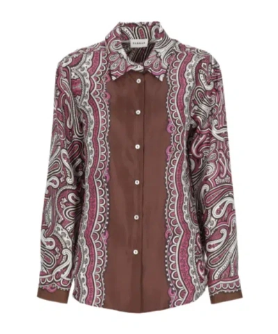 P.a.r.o.s.h Paisley-pattern Buttoned Silk Shirt In Gray