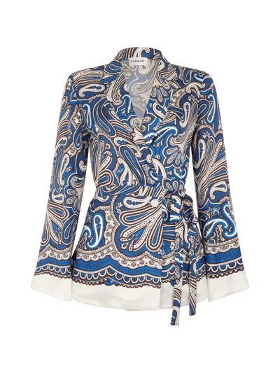P.a.r.o.s.h Paisley-print Tie-waist Blazer In Multi