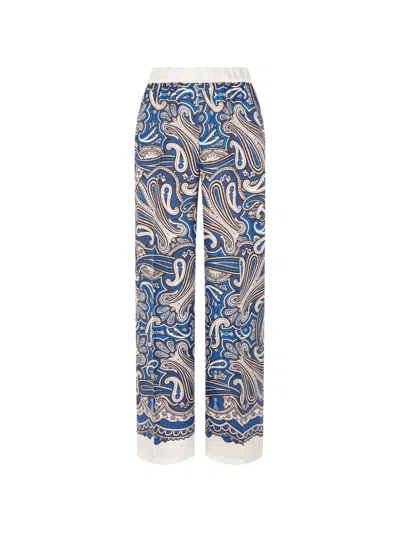 P.a.r.o.s.h Paisley-print Trousers In Blue