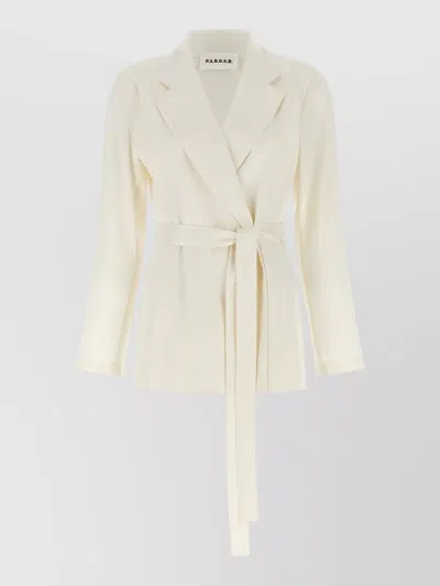 P.a.r.o.s.h Paky Blazer Single Breasted Belt Loops In Neutral