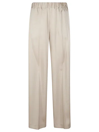 P.a.r.o.s.h Paky High Waist Wide Pants In Neutral