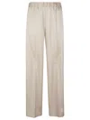 P.a.r.o.s.h Paky High Waist Wide Pants In Neutral