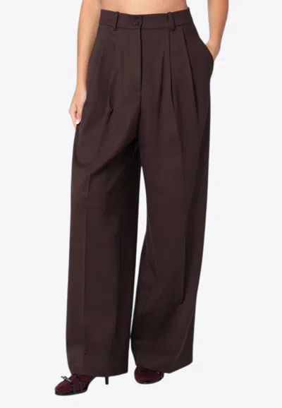 P.a.r.o.s.h Palazzo Tailored Pants In Brown