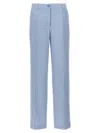 P.a.r.o.s.h . Straight-leg Pants With Pence Detailing In Blue
