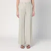 P.a.r.o.s.h Palazzo Trousers Greige In Linen Blend In Grey