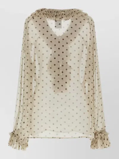 P.a.r.o.s.h Pallina Blouse Long Sleeves Polka Dots