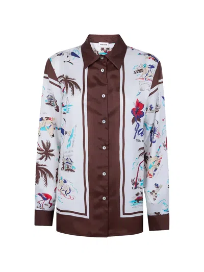 P.a.r.o.s.h Palm-print Shirt In White