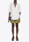 P.a.r.o.s.h Sequinned Short-sleeve Shirt In White