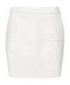 P.a.r.o.s.h Parosh Leather Mini Skirt In White
