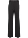 P.a.r.o.s.h Blue Pants With Wide Leg And Elastic Rear Waist In Tech Fabric Woman In Black