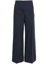 P.a.r.o.s.h Turn-up Hem Cotton Palazzo Trousers