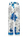 P.a.r.o.s.h Parosh Silk Satin Trousers With Vibrant Flower Print