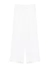 P.a.r.o.s.h High-waisted Wide-leg Trousers In White