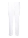 P.a.r.o.s.h High-waisted Cotton Tailored Trousers In White