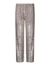P.a.r.o.s.h Parosh Straight-leg Pants Adorned With Shimmering Sequins In Grey