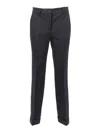 P.a.r.o.s.h Tailored Black Trousers With Classic Waistband And Subtle Cuff In Black