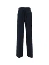 P.a.r.o.s.h High Waist Wide Leg Cargo Trousers In Blue