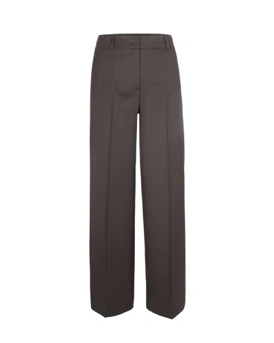 P.a.r.o.s.h Pantalone In Lana Vergine Testa Di Moro In Neutral