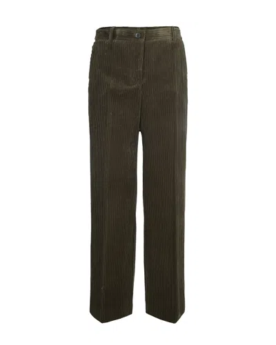 P.a.r.o.s.h Pantalone In Velluto Stone In Green