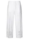 P.a.r.o.s.h Wide-leg Pants. Adjustable Drawstring Waist In White