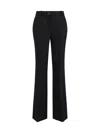 P.a.r.o.s.h Black Pants With High Waist And Front Pences In Wool Stretch Woman