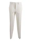 P.a.r.o.s.h Tailored Pinstripe Trousers With Slim Fit In White