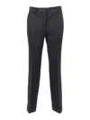P.a.r.o.s.h Tailored Black Trousers With Classic Waistband And Subtle Cuff In Black