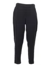 P.a.r.o.s.h Tapered Trousers With Cuffed Hem And Comfortable Waistband In Black