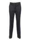 P.a.r.o.s.h Tailored Black Trousers With Classic Waistband And Subtle Cuff In Black