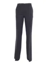 P.a.r.o.s.h Black Gabardine Trousers In Black