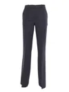 P.a.r.o.s.h Black Gabardine Trousers In Black