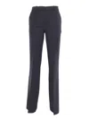 P.a.r.o.s.h Black Gabardine Trousers In Black