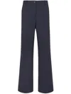 P.a.r.o.s.h Mid-rise Wide-leg Trousers In Blue