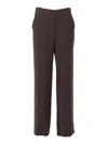 P.a.r.o.s.h Straight-leg Trousers With Comfort Waistband In Brown