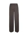 P.a.r.o.s.h Pantalone In Lana Vergine Testa Di Moro In Brown
