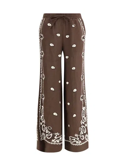 P.a.r.o.s.h P. A.r. O.s. H. Embroidered Trousers In Brown