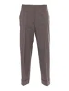 P.a.r.o.s.h Brown Wool Trousers In Brown